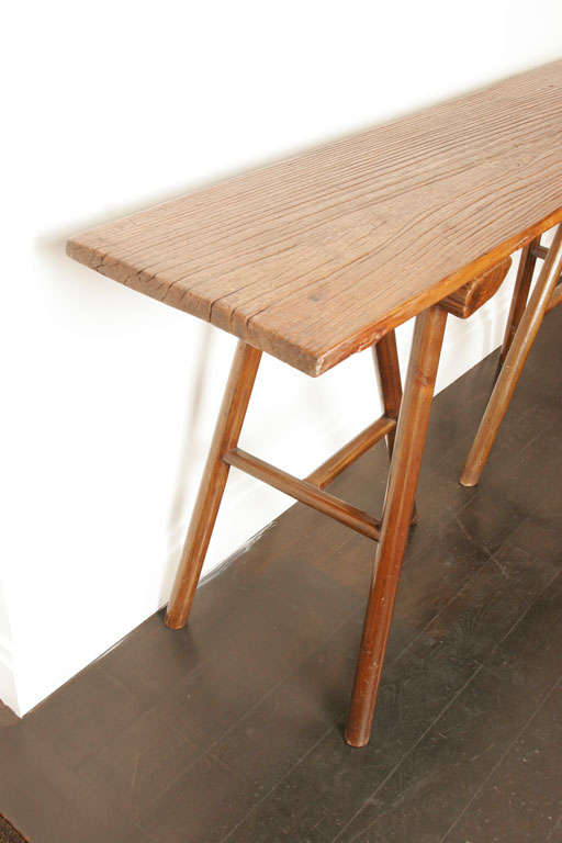A Chinese Trestle Table For Sale 2