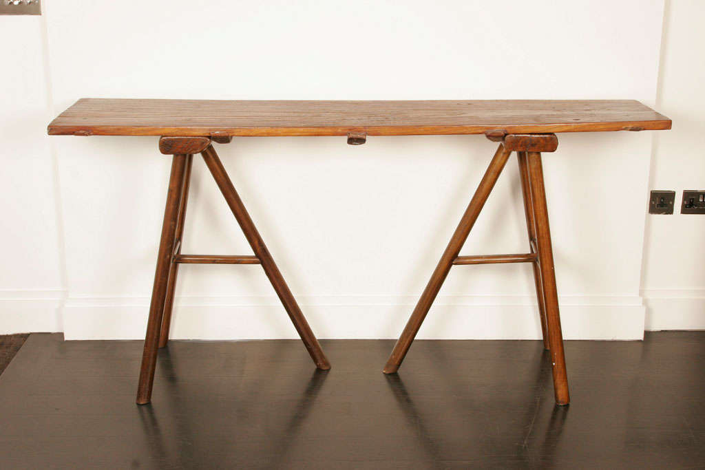 A Chinese Trestle Table For Sale 3