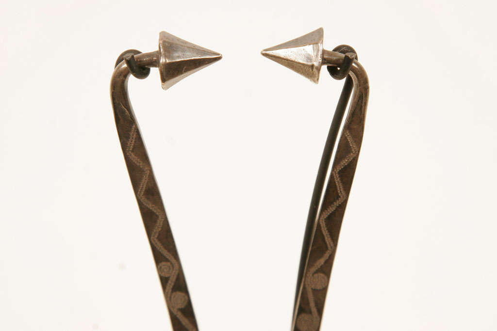 A Pair of Silver Earrings For Sale 2