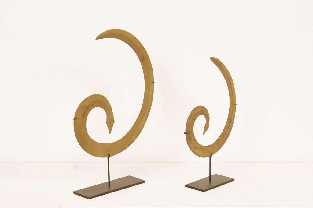 A Pair of Brass Snakes For Sale 1