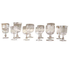 Crystal Toasting Goblets From France