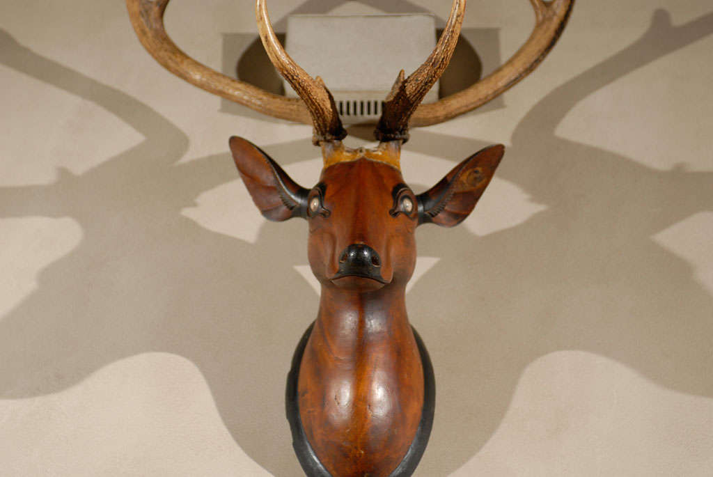 Mid-20th Century Vintage French Folk Art Deer