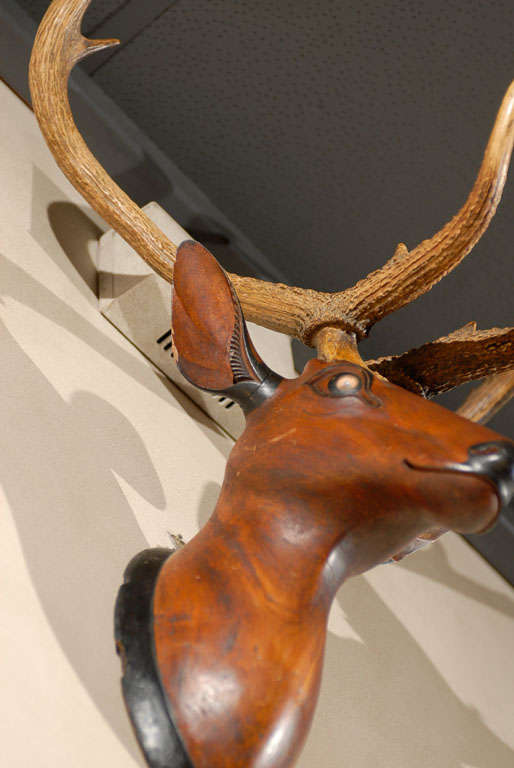Vintage French Folk Art Deer 4