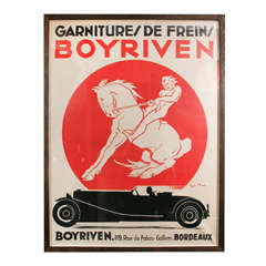 Affiche originale Boyriven de l'artiste emblématique de l'automobile Geo Ham