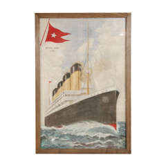 Unique "Titanic" Painting advertising "White Star Line" Shipping