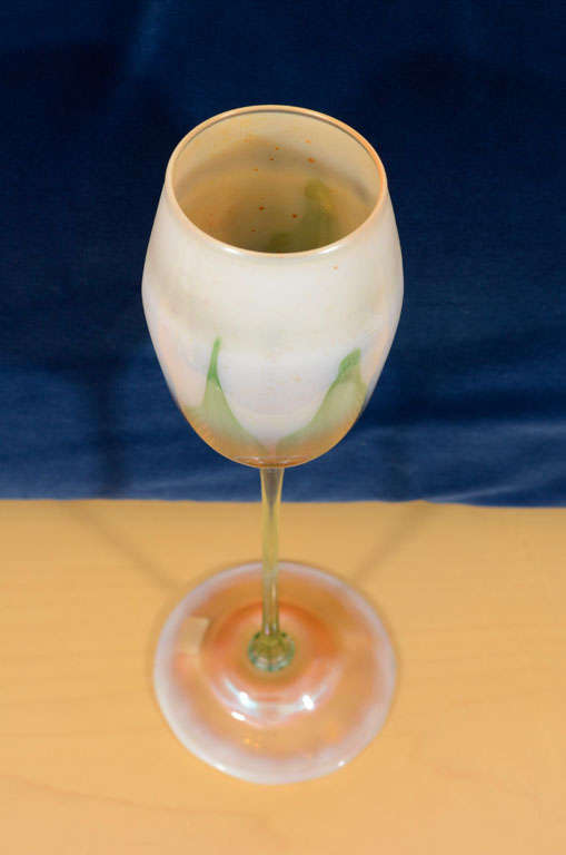20th Century Tiffany Studios, Tiffany Favrile Floriform Vase For Sale