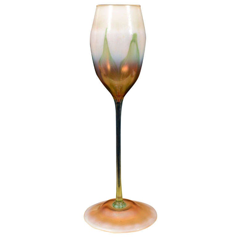 Tiffany Studios, Tiffany Favrile Floriform Vase For Sale