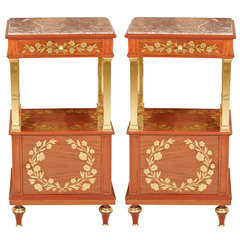 Antique A Pair Of Bedside Tables