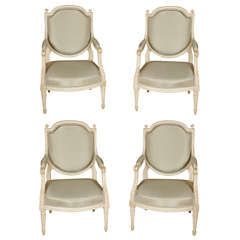 A Set Of Four Painted Chairs