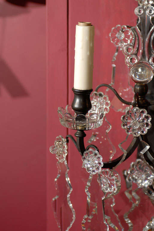 Mid-20th Century Baccarat Sconces For Sale