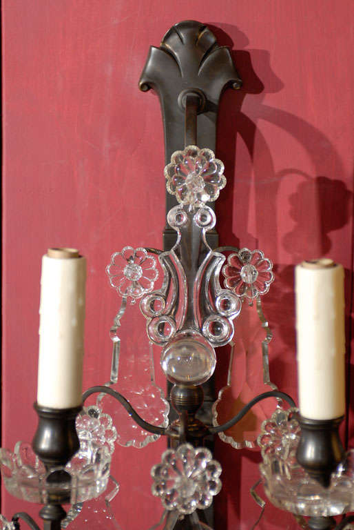 Bronze Baccarat Sconces For Sale