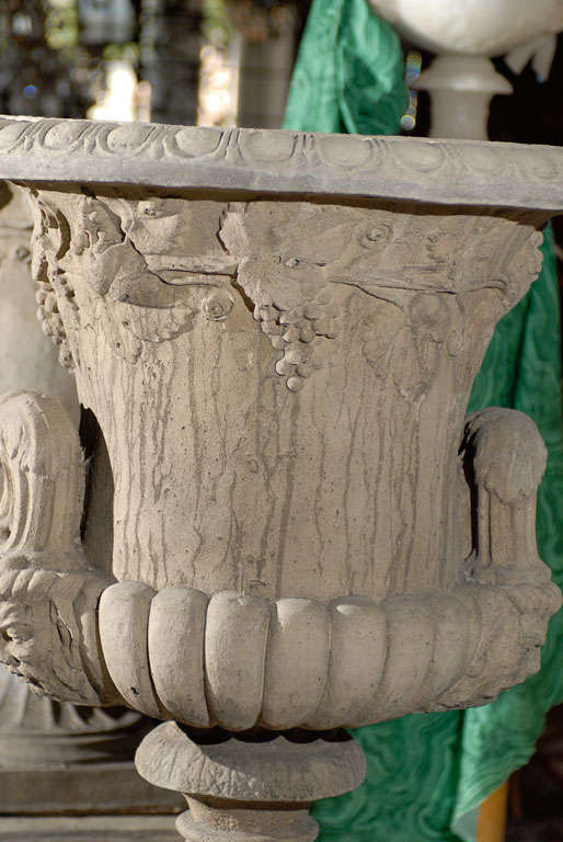 Pair of Urns on Pedestals 3