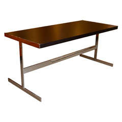 Ebony and chrome table desk