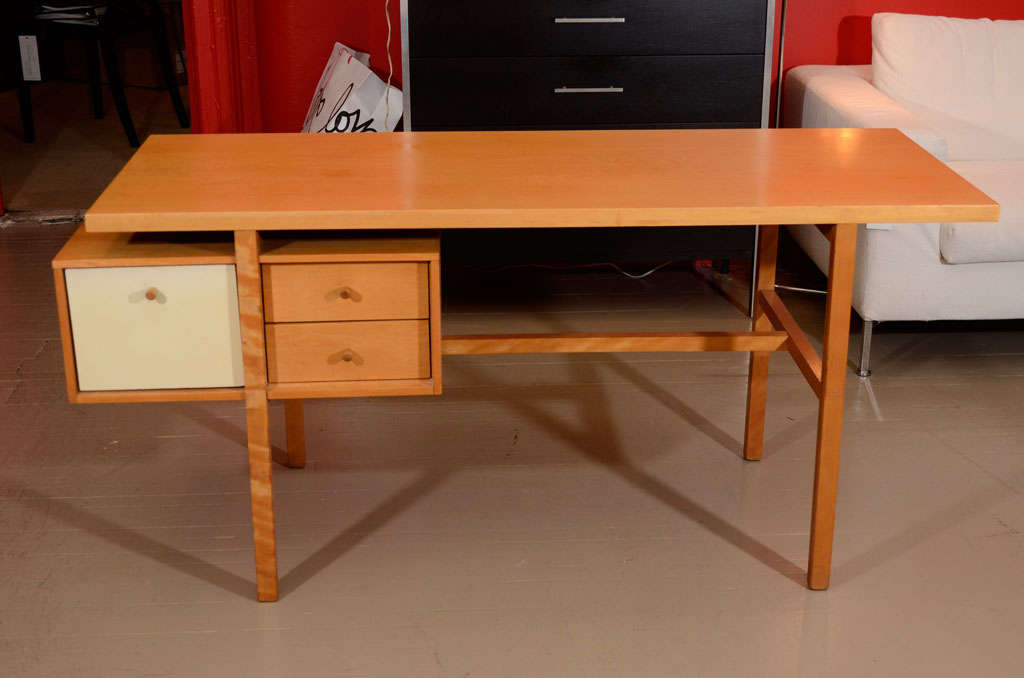 Maple and lacquered desk by Milo Baughman for Murray Furniture Company