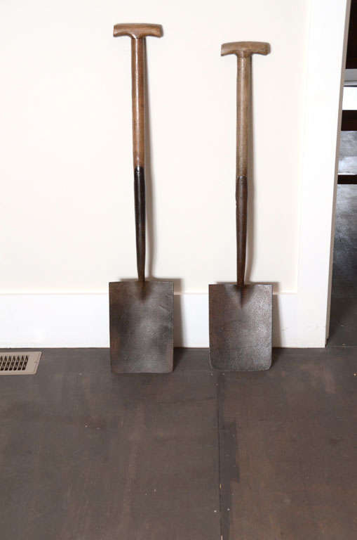 Iron Shovel with Wooden Handle, 2 Available.