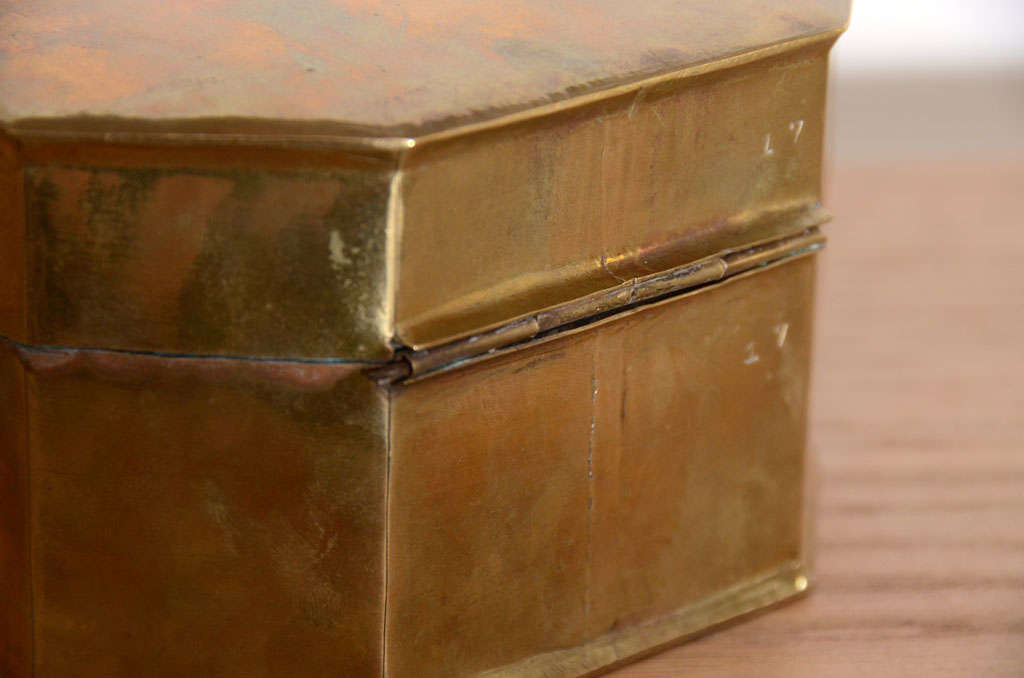Burnished Brass Octagonal Box 1