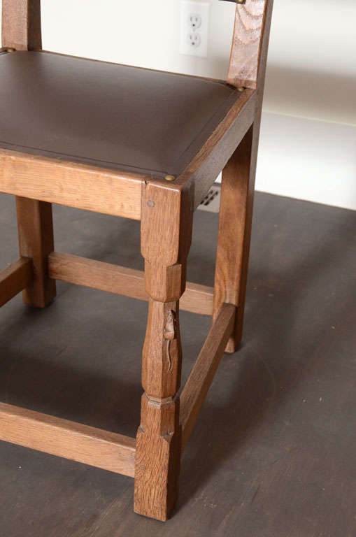 Set of Eight Mouseman Dining Chairs In Excellent Condition In New York City, NY