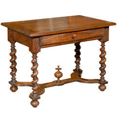 18th Century French Louis XIII Barley Twist Side Table