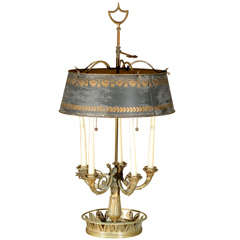 Antique Large & Unusual 19th Century French Bronze Bouillotte Lamp