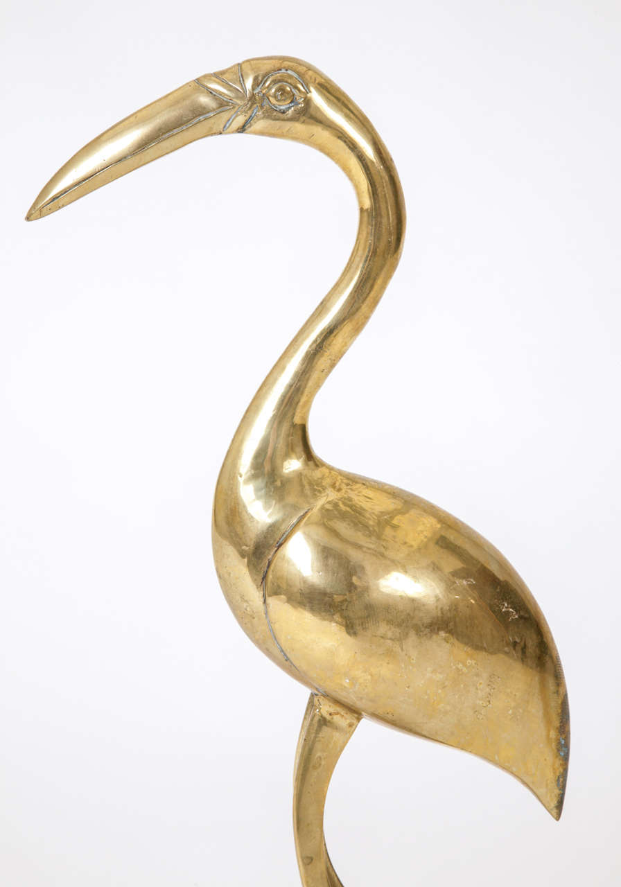Brass Italian Flamingo circa 1950 In Excellent Condition In London, GB