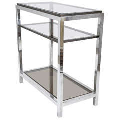 Willy Rizzo three tier console table for Jean Charles