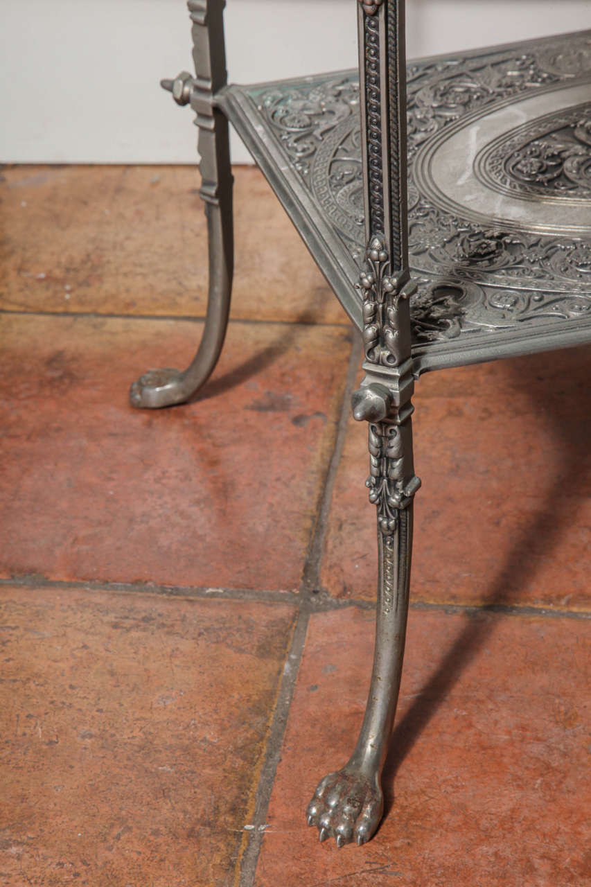 Antique Mägdesprunger Obelisk Cast Iron Table from Germany, circa 19th Century In Good Condition For Sale In New York, NY