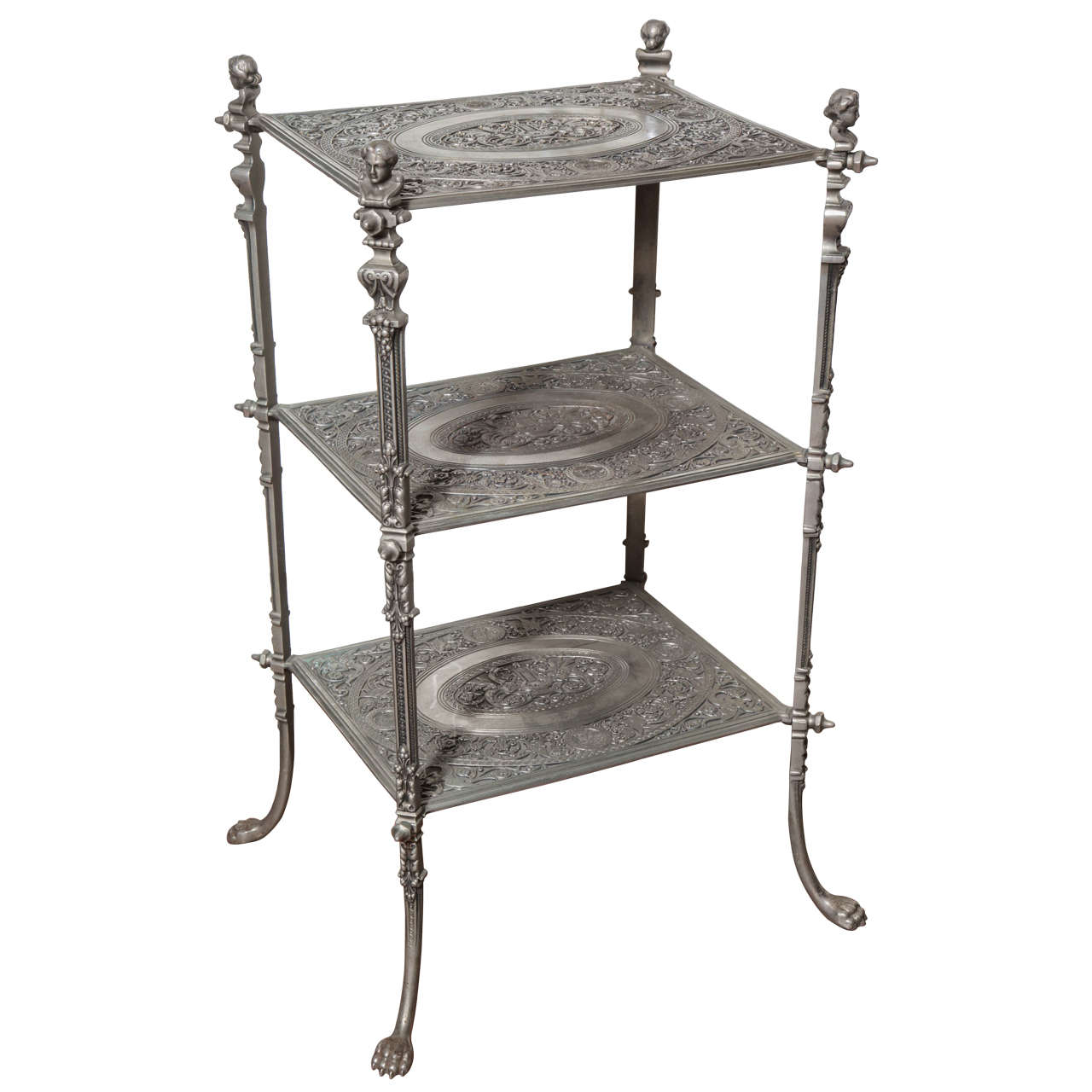 Antique Mägdesprunger Obelisk Cast Iron Table from Germany, circa 19th Century For Sale