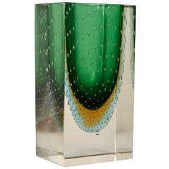 A Sommerso Murano Vase By Flavio Poli, Seguso