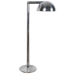 Articulated Floor Lamp In Chromed Metal Designed By Adalberto Dal Lago