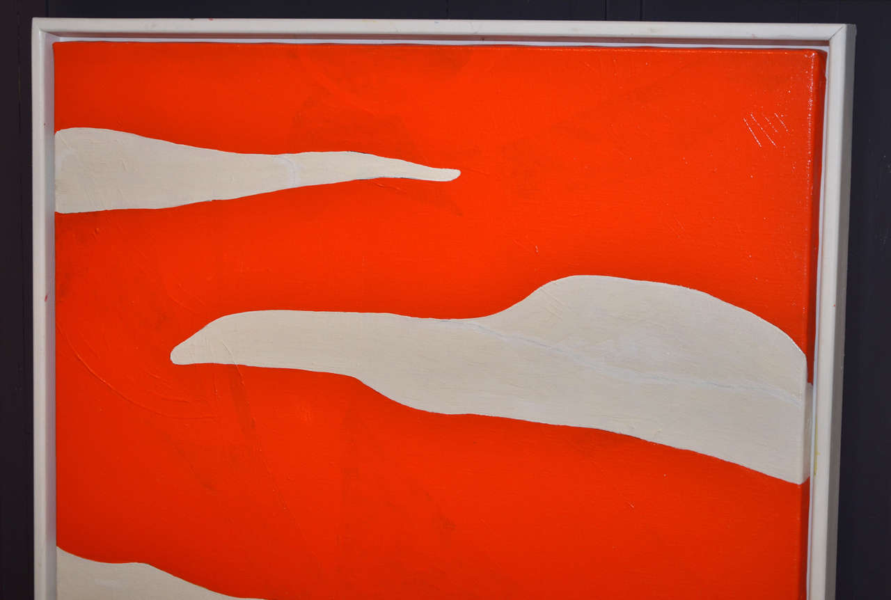 Peinture abstraite de Jean Megard, vers 1990 Bon état à Saint Ouen, FR