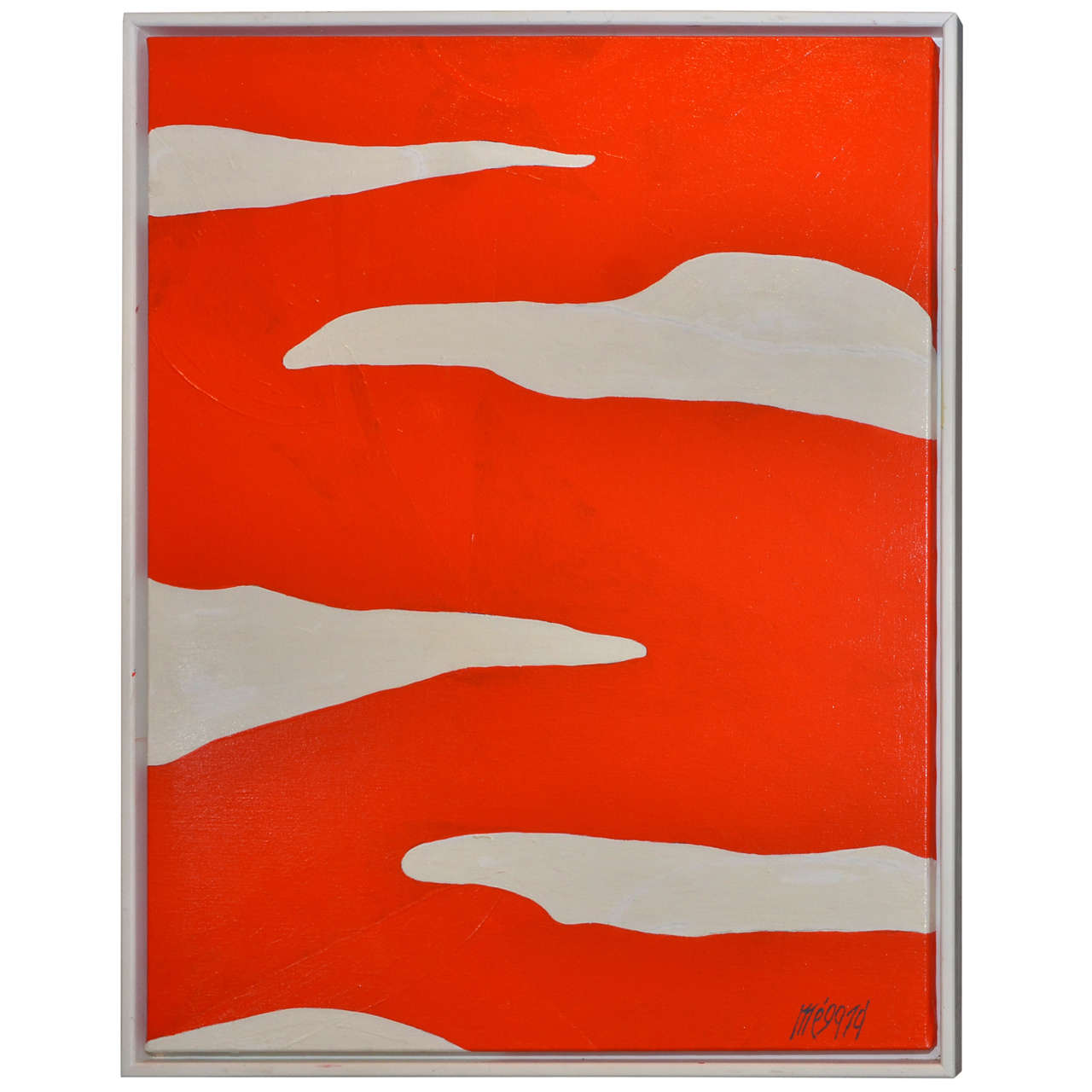Peinture abstraite de Jean Megard, vers 1990