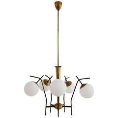 Vintage 1950s Italian Chandelier 3