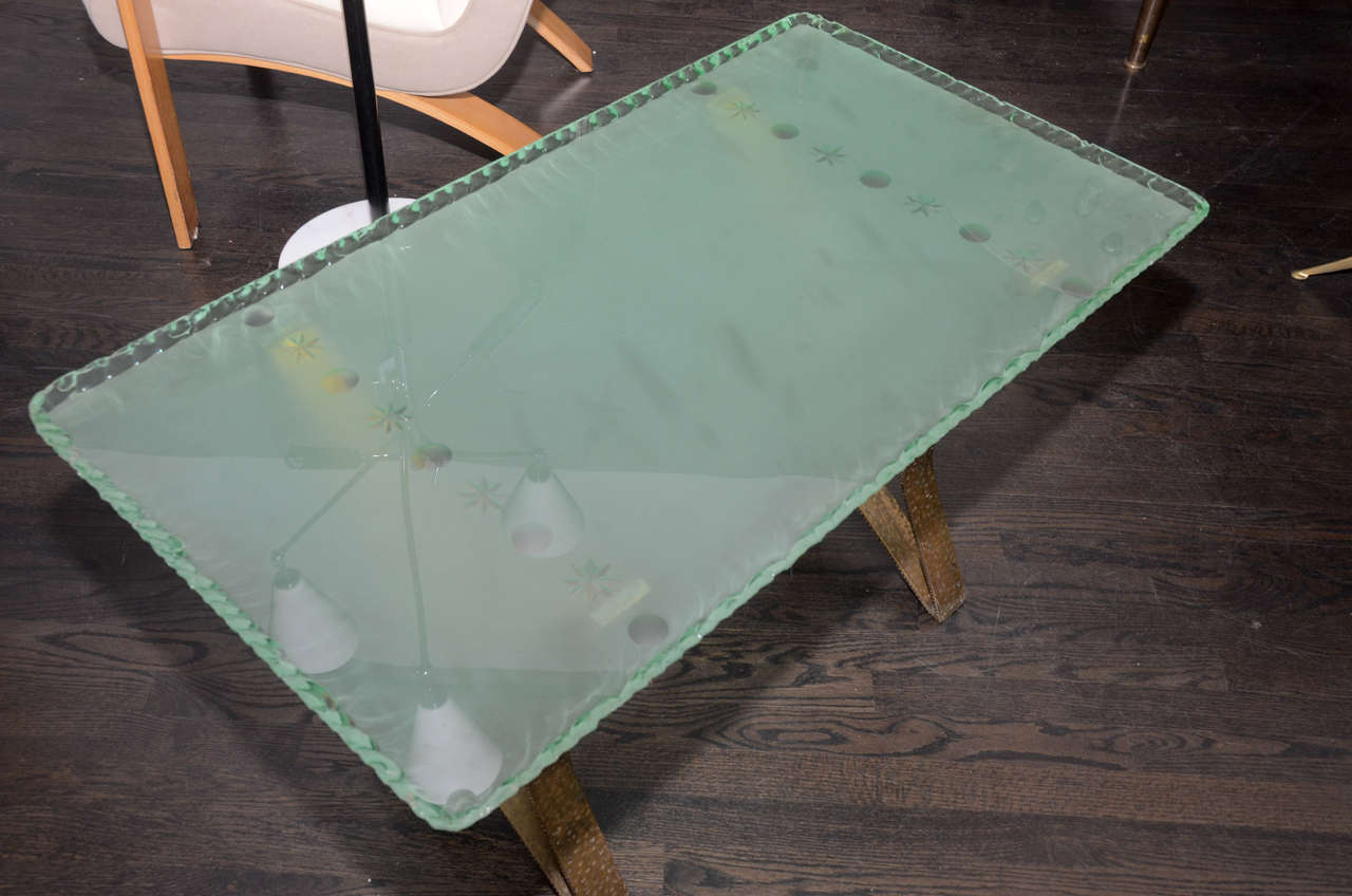 Mid-Century Modern Rare Glass Coffee Table by Colli For Sale