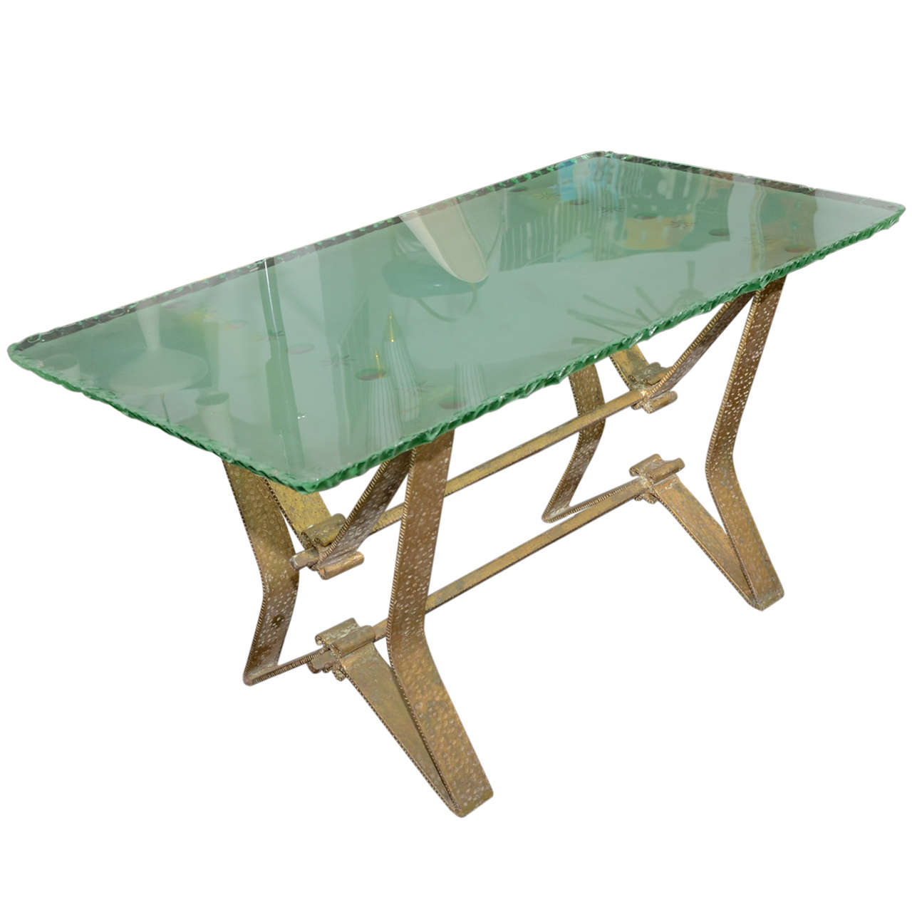Rare Glass Coffee Table by Colli For Sale