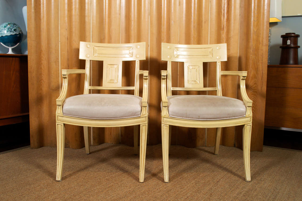 Set of Six Michael Taylor Arm Chairs