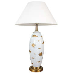 Tall Limoges Porcelain Lamp