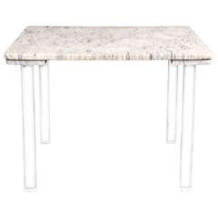 Lucite and Marble Table