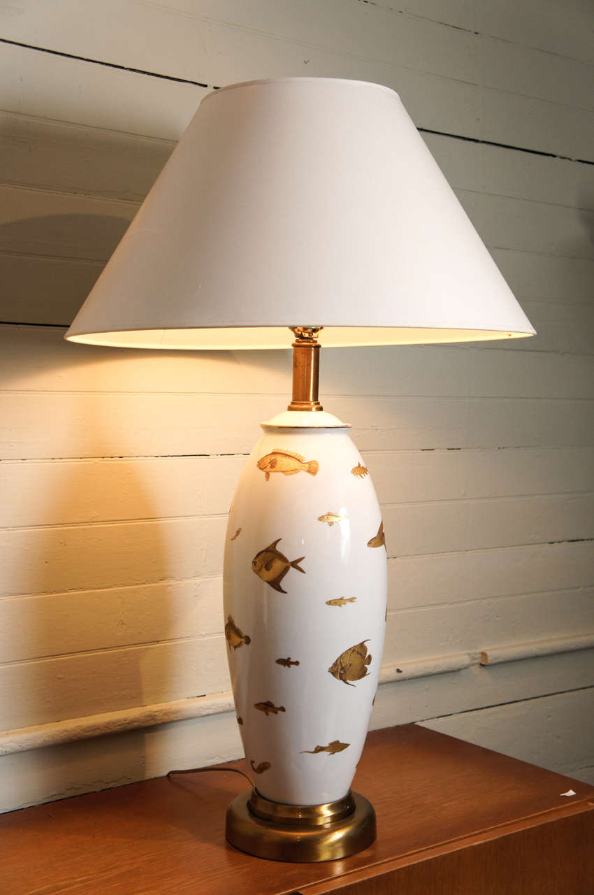 Tall Limoges Porcelain Lamp at 1stDibs