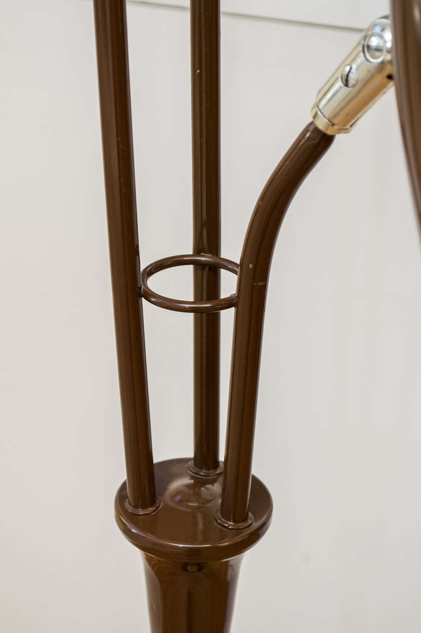 Floor Lamp, Mid Century, Brown Cones 2