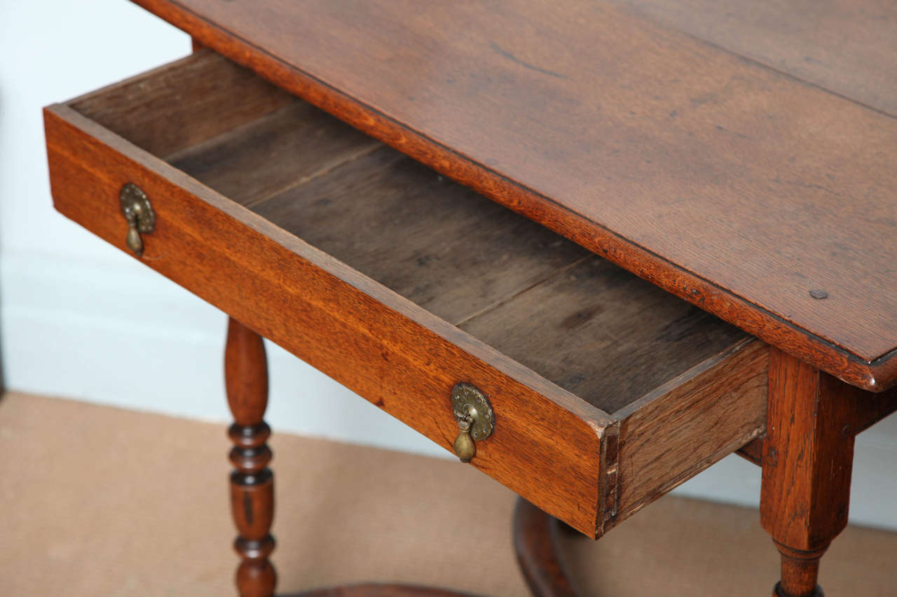 18th Century and Earlier English Oak William and Mary Side Table