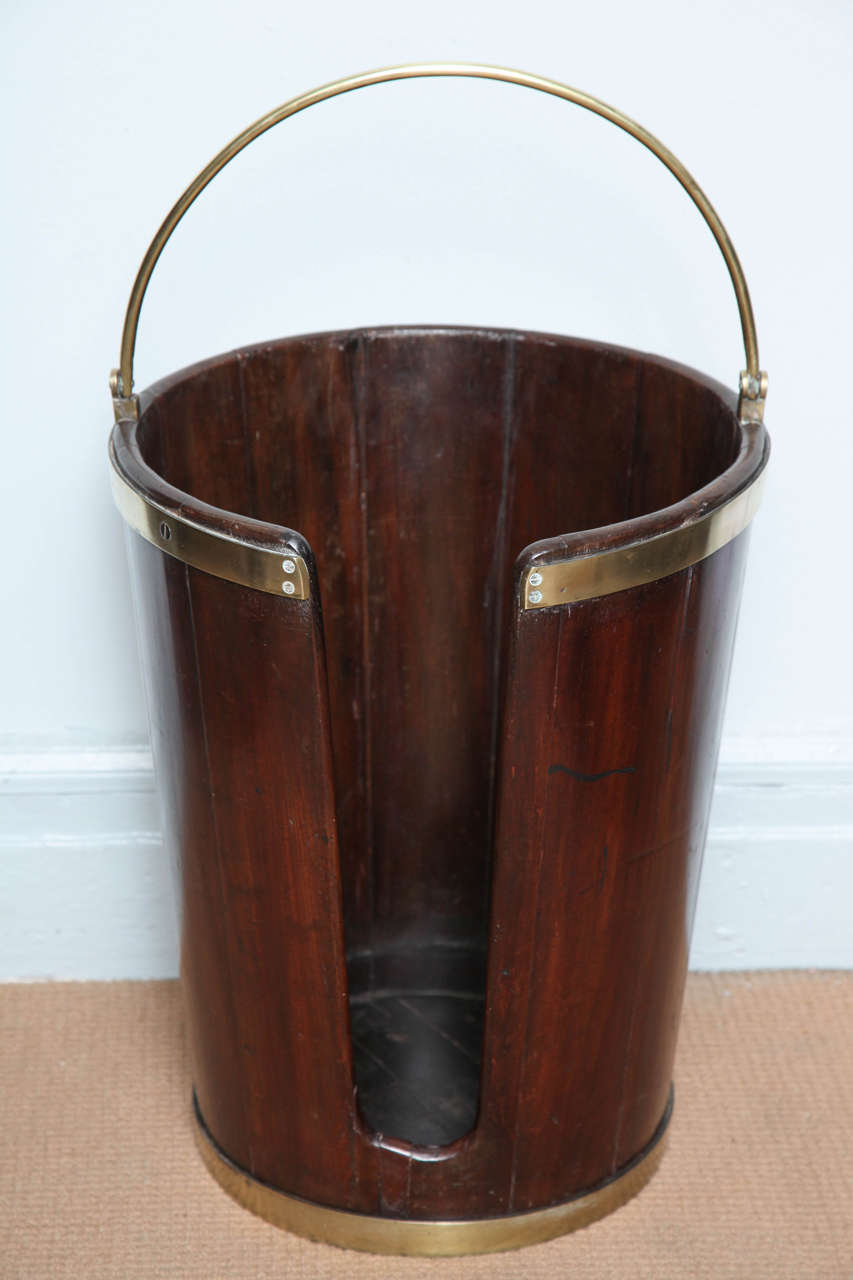 18th Century and Earlier Georgian Mahogany Plate Bucket