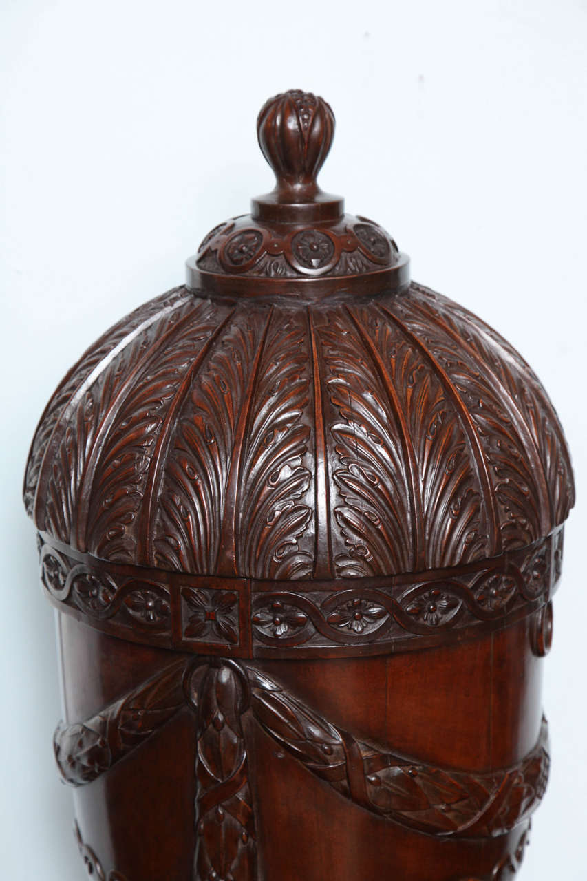 English Massive Georgian Carved Mahogany Wine Cistern