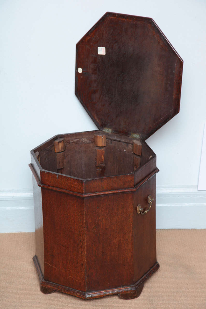 Unusual George III Octagonal Oak Box 1