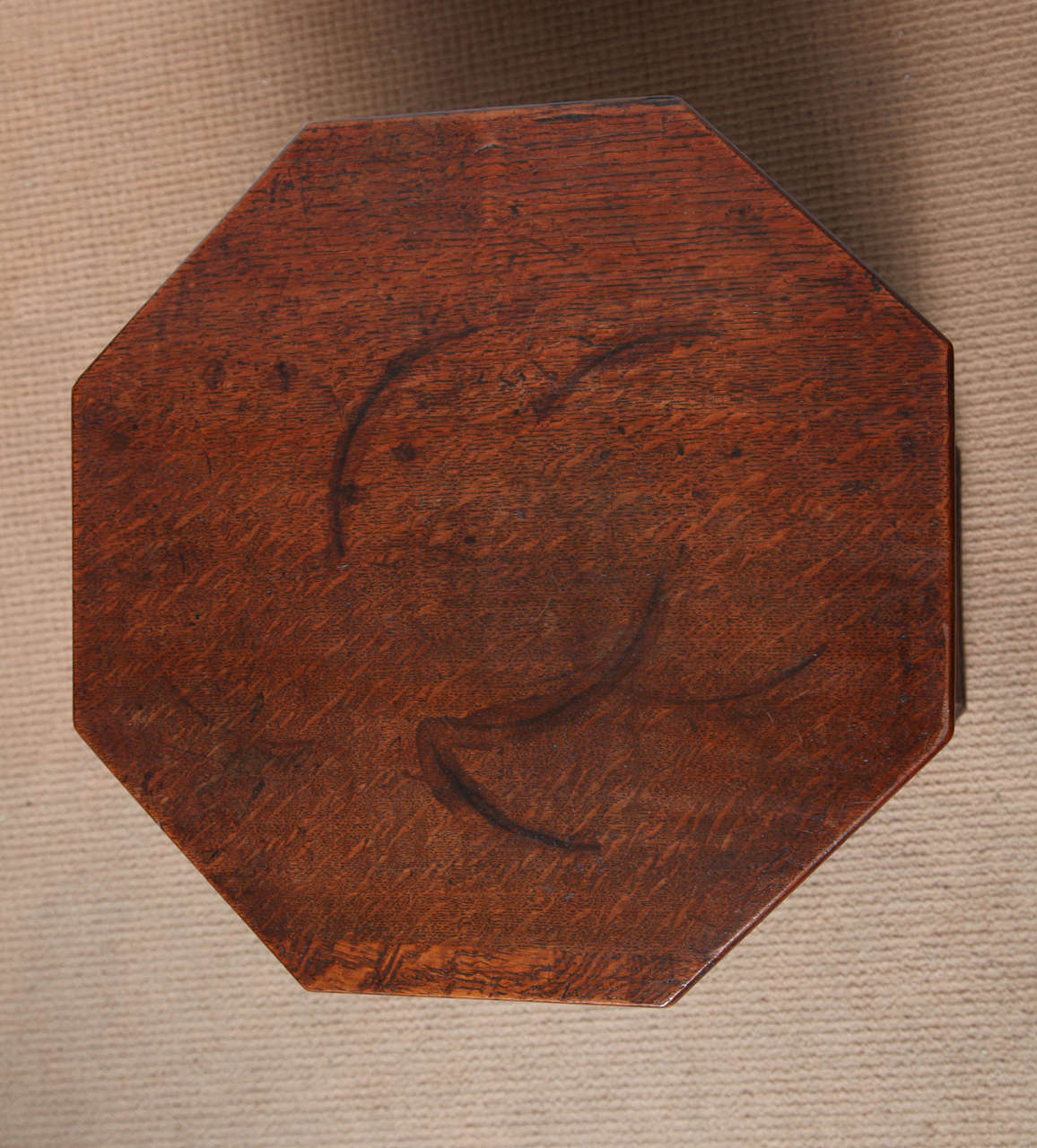 Unusual George III Octagonal Oak Box 2