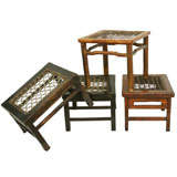Leather Strapped Stools