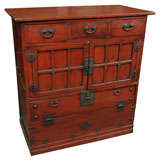 Antique Elmwood Cabinet w/ Drawers