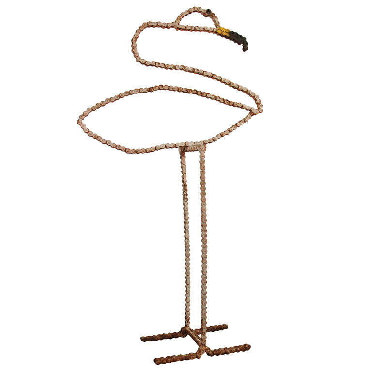 Folk Art Chain Flamingo