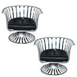 Russell Woodard Polished Aluminum Lounge Chairs