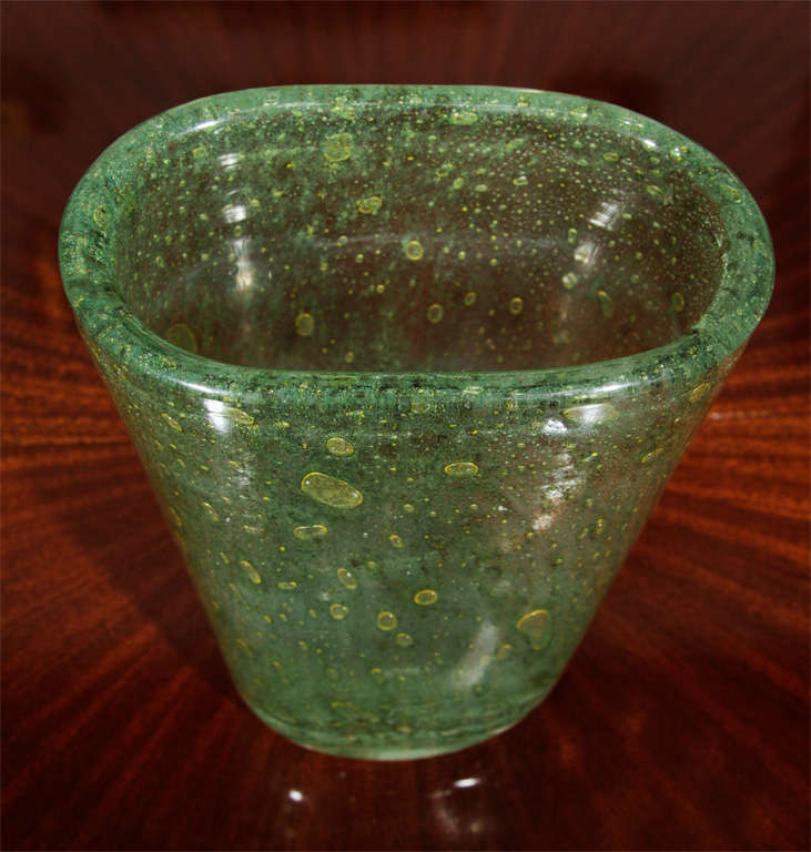 Single Glass Vase by Andre Thuret, . French 1930s For Sale 3