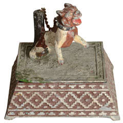Wonderful and Rare Folk Art Painted Tole Box